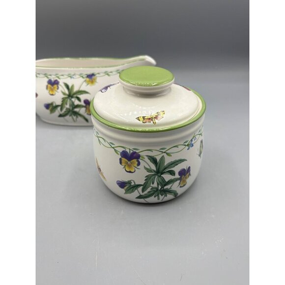Studio Nova Garden Bloom Creamer & Sugar Bowl Set Floral Butterfly Design - Picture 7 of 8
